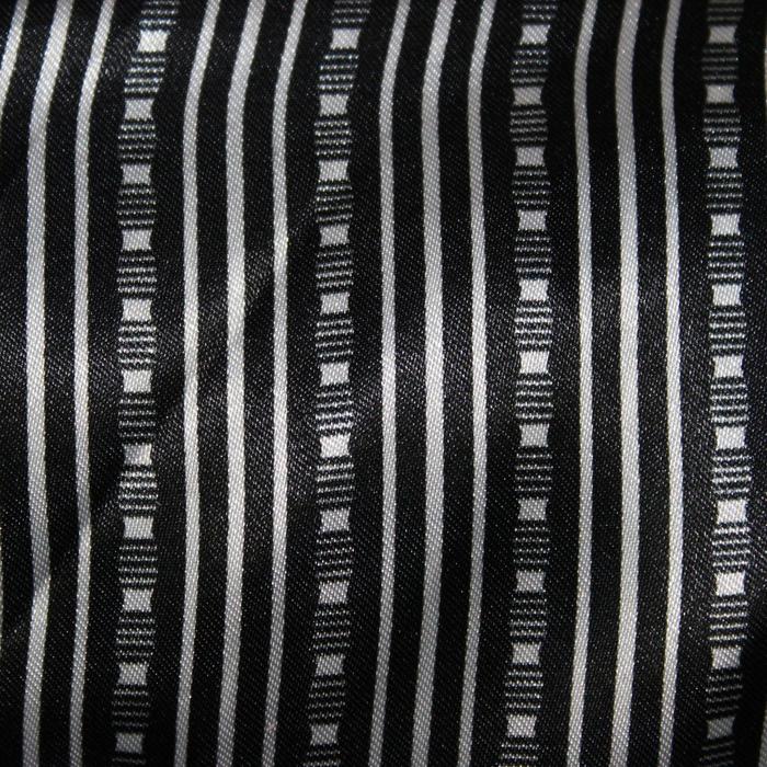 Ткань атлас черная в полоску, ширина 150 см