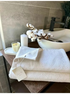 Полотенце махровое "Tanuki" (Белый)