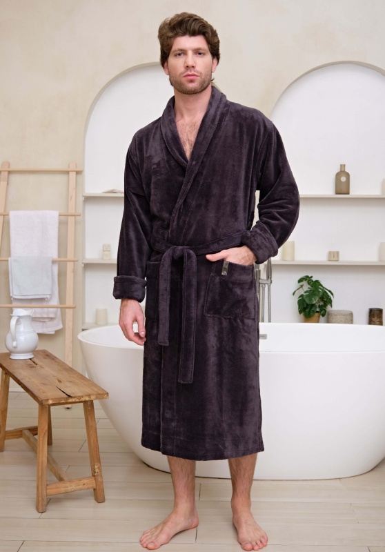 Мужской бамбуковый халат Oliver (Антрацит)